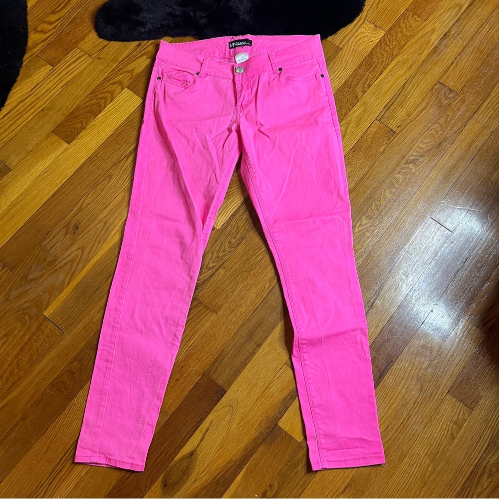 Neon Pink Skinny Jeans Size 9